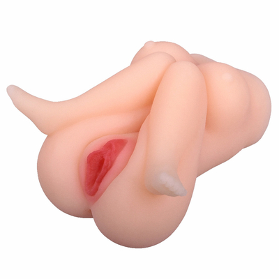 Juguetes adultos texturizados realistas masculinos realistas del sexo de Stroker de la vagina y del ano del gatito 3D del bolsillo del Masturbator para la masturbación de los hombres