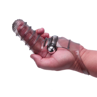 El sexo de la novedad juega la TPE médica de RoHS del vibrador de la manga del finger para las mujeres