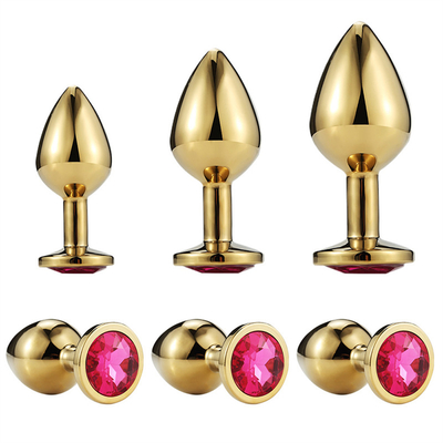 Joyería de alta calidad juguetes sexuales Goldl Plug anal para adultos