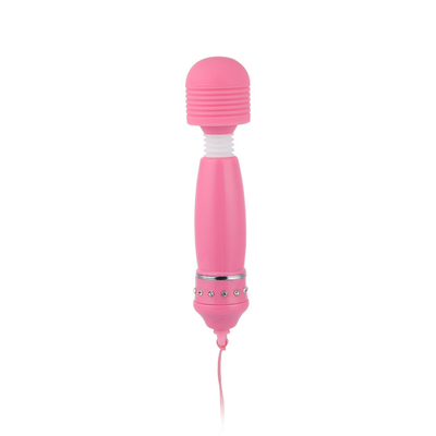 Venta caliente Vibratores de masajes sexuales Mujeres con juguetes de vagina vibrantes Av Vibrator con diamante de plástico para mujeres Amor sexual