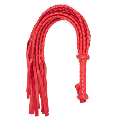 Bdsm Tejido Pu Cuero Led Lata Múltiple Negro Y Rojo Trenzado cuerda Caballo Lata Sexo Popular Sm Bdsm Fetichismo Esclavo