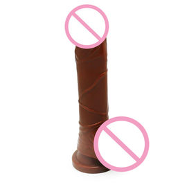 Sexo realista inodoro Toy Strong Suction Cup Silicone del consolador para las mujeres