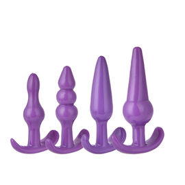Tricolor de gran tamaño de la forma del silicón de los juguetes anales multi de los adultos para los pares