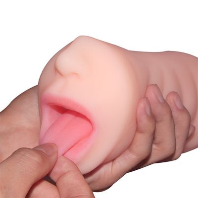 Garganta profunda del agujero del doble de la carne MM-63 con el Masturbator artificial de la vagina de la lengua