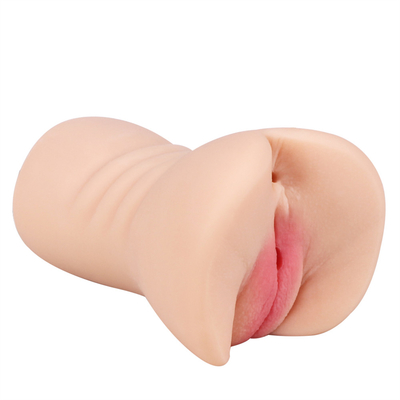 2 en juguetes adultos de 1 sexo de los Masturbators masculinos con el gatito texturizado realista y el sexo apretado Stroker del bolsillo 3D del ano para los hombres