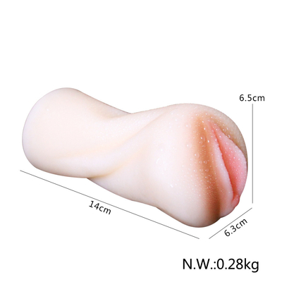 Gatito elástico texturizado realista del bolsillo de la vagina para el sexo de los hombres