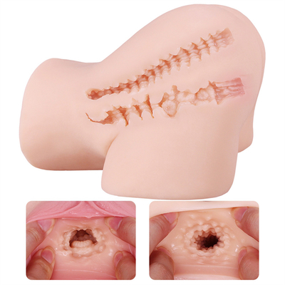 El asno grande del sexo que el gatito juega el nuevo sexo vendedor caliente de la taza de la masturbación juega el canal doble Mini Silicone Masturbators Sex Toy para M