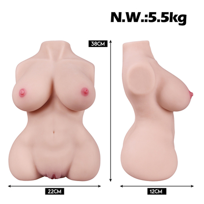 Masturbator masculino de los bobos del torso de las muñecas adultas grandes suaves realistas del sexo para la vagina texturizada realista de los hombres 3D con ChannelPop anal