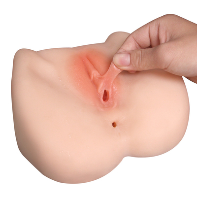 Sexo artificial Toy Fat Butt 2 de la vagina de la masturbación del precio de fábrica en 1 juguete anal de Troso del asno de la masturbación para el hombre