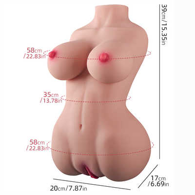 mitad del silicón 5.5kg del saxofón de la muñeca del gatito realista femenino del torso del pecho del sexo de la muñeca de los hombres grandes de Toy Suitable Toys Sex Adult para los hombres