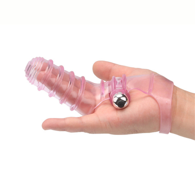 El sexo de la novedad juega la TPE médica de RoHS del vibrador de la manga del finger para las mujeres