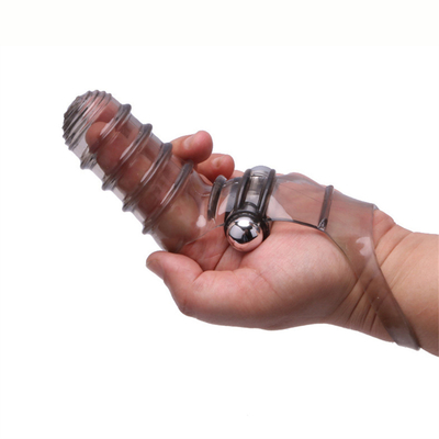 El sexo de la novedad juega la TPE médica de RoHS del vibrador de la manga del finger para las mujeres
