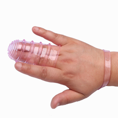 El sexo de la novedad juega la TPE médica de RoHS del vibrador de la manga del finger para las mujeres