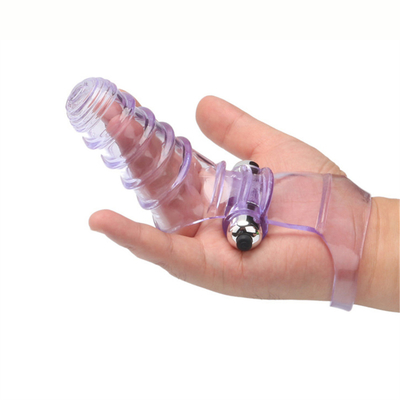 El sexo de la novedad juega la TPE médica de RoHS del vibrador de la manga del finger para las mujeres