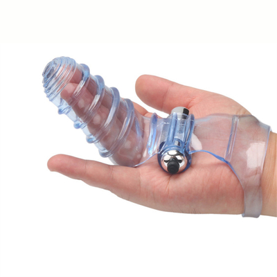 El sexo de la novedad juega la TPE médica de RoHS del vibrador de la manga del finger para las mujeres