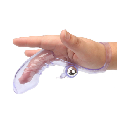 El sexo de la novedad juega la TPE médica de RoHS del vibrador de la manga del finger para las mujeres