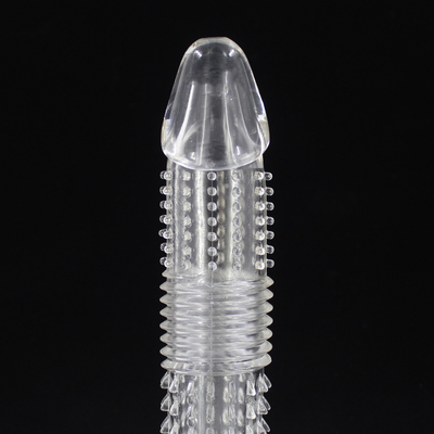 Juguetes adultos del sexo de Crystal Condoms And Extendable Male de los condones reutilizables del pene