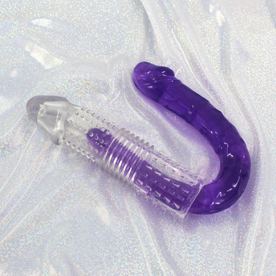 Juguetes adultos del sexo de Crystal Condoms And Extendable Male de los condones reutilizables del pene