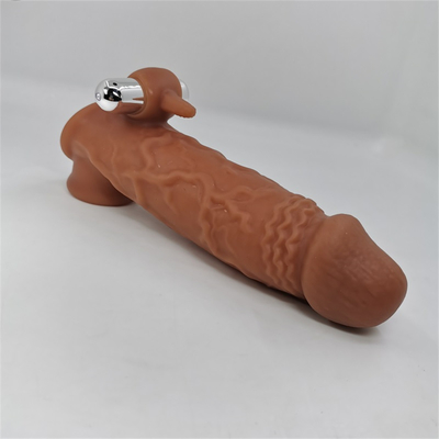 El pene del condón envuelve el sexo adulto Toy For Men de la cubierta de las ampliadoras reutilizables del suplemento