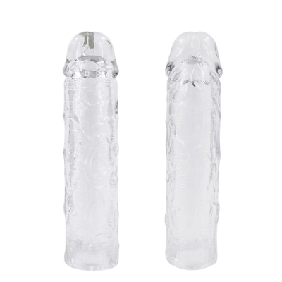 Pene realista del silicón del gallo de la manga de la extensión del pene de los hombres de Toy Dildo Extender Condoms For del sexo