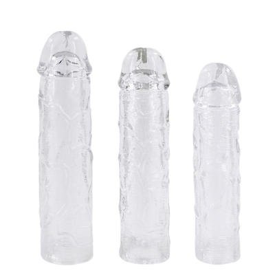 Pene realista del silicón del gallo de la manga de la extensión del pene de los hombres de Toy Dildo Extender Condoms For del sexo