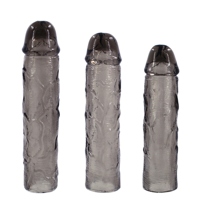 Pene realista del silicón del gallo de la manga de la extensión del pene de los hombres de Toy Dildo Extender Condoms For del sexo