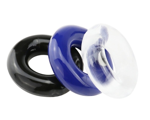 Pene de retraso de tiempo Ring Crystal Ring Color Random Silicone Ring para el varón