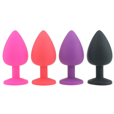 Juguetes adultos gay anales Jeweled silicón portátil del enchufe del extremo de Chastity Anal Plug Adult Toy para los hombres