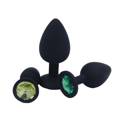 Juguetes adultos gay anales Jeweled silicón portátil del enchufe del extremo de Chastity Anal Plug Adult Toy para los hombres