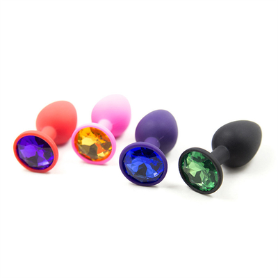 Juguetes adultos gay anales Jeweled silicón portátil del enchufe del extremo de Chastity Anal Plug Adult Toy para los hombres