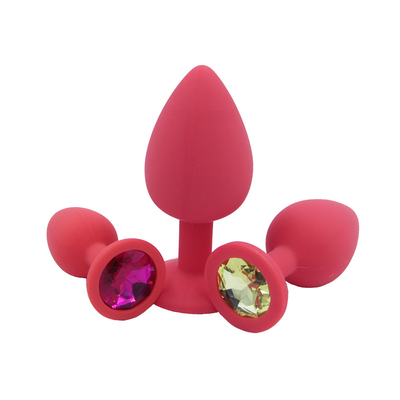 Juguetes adultos gay anales Jeweled silicón portátil del enchufe del extremo de Chastity Anal Plug Adult Toy para los hombres