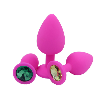 Juguetes adultos gay anales Jeweled silicón portátil del enchufe del extremo de Chastity Anal Plug Adult Toy para los hombres
