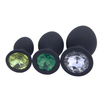 Juguetes adultos gay anales Jeweled silicón portátil del enchufe del extremo de Chastity Anal Plug Adult Toy para los hombres
