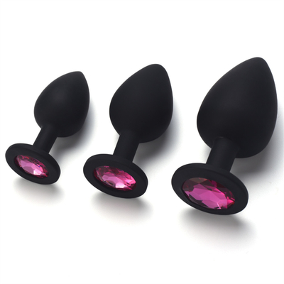 Juguetes adultos gay anales Jeweled silicón portátil del enchufe del extremo de Chastity Anal Plug Adult Toy para los hombres