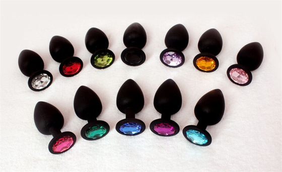 Juguetes adultos gay anales Jeweled silicón portátil del enchufe del extremo de Chastity Anal Plug Adult Toy para los hombres