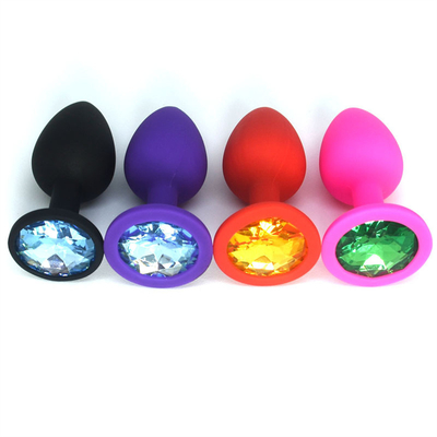 Juguetes adultos gay anales Jeweled silicón portátil del enchufe del extremo de Chastity Anal Plug Adult Toy para los hombres