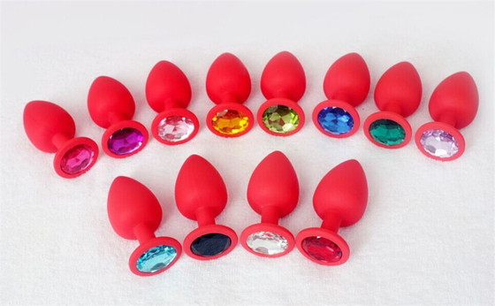 Juguetes adultos gay anales Jeweled silicón portátil del enchufe del extremo de Chastity Anal Plug Adult Toy para los hombres