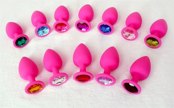 Juguetes adultos gay anales Jeweled silicón portátil del enchufe del extremo de Chastity Anal Plug Adult Toy para los hombres