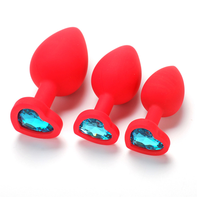 Juguetes adultos gay anales Jeweled silicón portátil del enchufe del extremo de Chastity Anal Plug Adult Toy para los hombres
