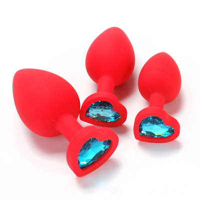 Juguetes adultos gay anales Jeweled silicón portátil del enchufe del extremo de Chastity Anal Plug Adult Toy para los hombres