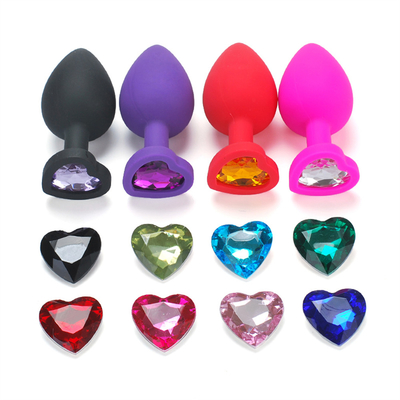 Juguetes adultos gay anales Jeweled silicón portátil del enchufe del extremo de Chastity Anal Plug Adult Toy para los hombres