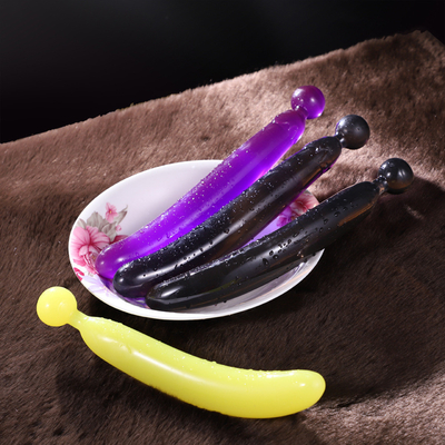 Juguetes anales del sexo del Massager del clítoris de la vagina del enchufe de la venta de fruta de los consoladores cristalinos calientes de la legumbre para la masturbación femenina