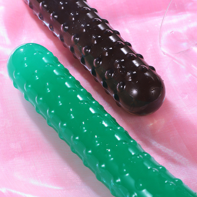 Juguetes anales del sexo del Massager del clítoris de la vagina del enchufe de la venta de fruta de los consoladores cristalinos calientes de la legumbre para la masturbación femenina