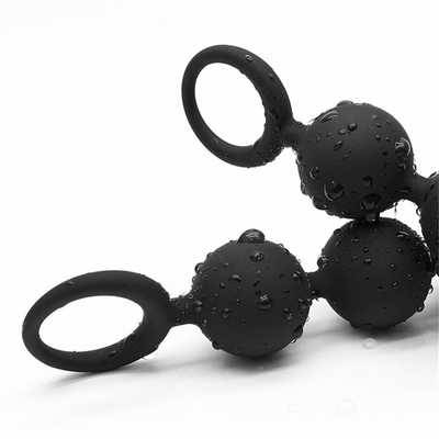 Bolas anales grandes para las gotas anales del extremo de los hombres de la mujer del silicón grande del enchufe con el anillo de tirón