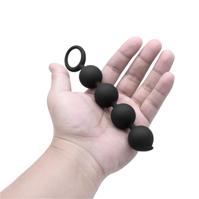 Bolas anales grandes para las gotas anales del extremo de los hombres de la mujer del silicón grande del enchufe con el anillo de tirón