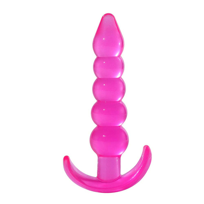 Enchufe de goma del extremo de la TPE del placer del enchufe de la prenda impermeable flexible anal desigual de la púrpura con las gotas anales ampliadas lisas