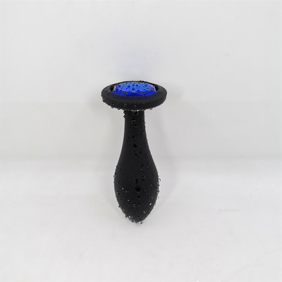 Los juguetes de envío del sexo anal del silicón del descenso riegan el sistema anal del enchufe del Massager del diseño del descenso del enchufe anal negro del extremo