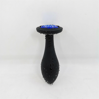 Los juguetes de envío del sexo anal del silicón del descenso riegan el sistema anal del enchufe del Massager del diseño del descenso del enchufe anal negro del extremo