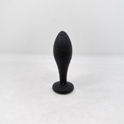 Los juguetes de envío del sexo anal del silicón del descenso riegan el sistema anal del enchufe del Massager del diseño del descenso del enchufe anal negro del extremo