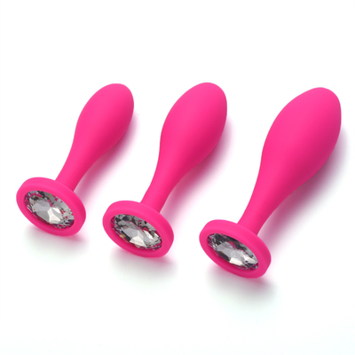 Los juguetes de envío del sexo anal del silicón del descenso riegan el sistema anal del enchufe del Massager del diseño del descenso del enchufe anal negro del extremo